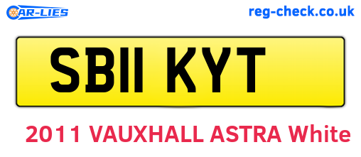 SB11KYT are the vehicle registration plates.