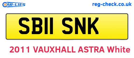 SB11SNK are the vehicle registration plates.
