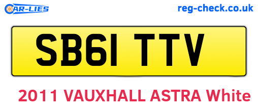 SB61TTV are the vehicle registration plates.