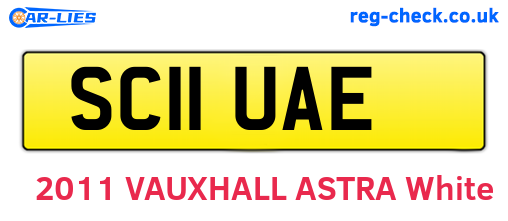 SC11UAE are the vehicle registration plates.
