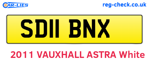 SD11BNX are the vehicle registration plates.