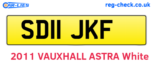 SD11JKF are the vehicle registration plates.