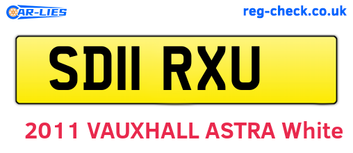 SD11RXU are the vehicle registration plates.