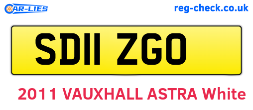 SD11ZGO are the vehicle registration plates.