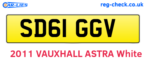 SD61GGV are the vehicle registration plates.