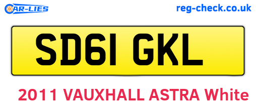 SD61GKL are the vehicle registration plates.