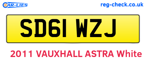 SD61WZJ are the vehicle registration plates.