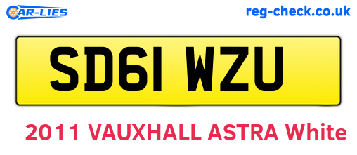 SD61WZU are the vehicle registration plates.