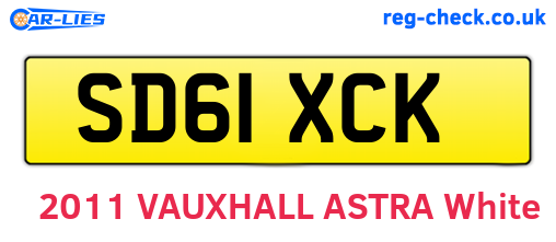 SD61XCK are the vehicle registration plates.