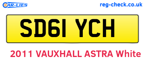 SD61YCH are the vehicle registration plates.