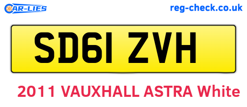 SD61ZVH are the vehicle registration plates.