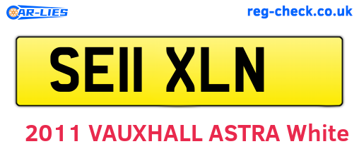 SE11XLN are the vehicle registration plates.