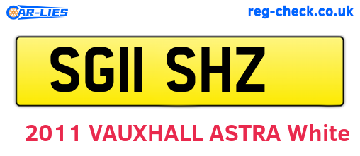 SG11SHZ are the vehicle registration plates.