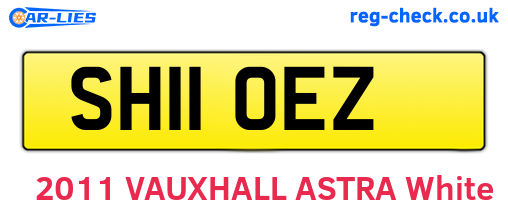 SH11OEZ are the vehicle registration plates.