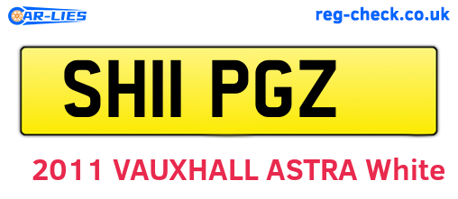 SH11PGZ are the vehicle registration plates.