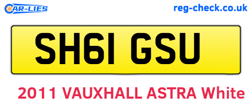 SH61GSU are the vehicle registration plates.