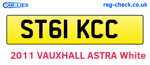 ST61KCC are the vehicle registration plates.