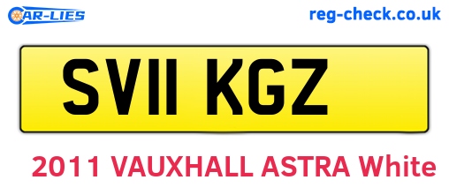 SV11KGZ are the vehicle registration plates.