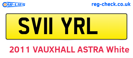 SV11YRL are the vehicle registration plates.