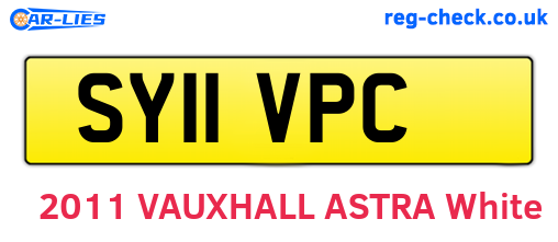 SY11VPC are the vehicle registration plates.