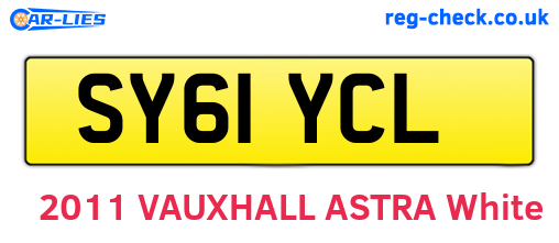 SY61YCL are the vehicle registration plates.