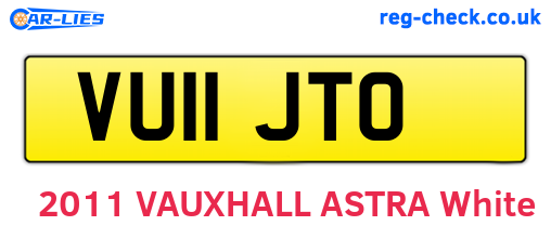 VU11JTO are the vehicle registration plates.
