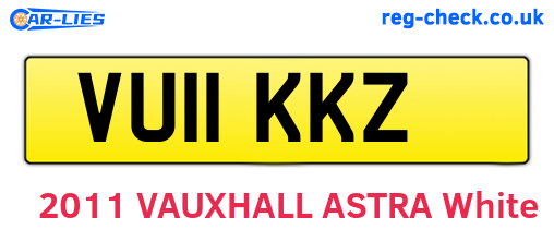 VU11KKZ are the vehicle registration plates.