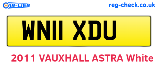 WN11XDU are the vehicle registration plates.