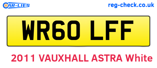WR60LFF are the vehicle registration plates.