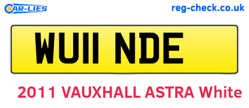 WU11NDE are the vehicle registration plates.