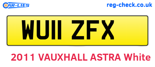 WU11ZFX are the vehicle registration plates.