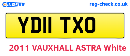 YD11TXO are the vehicle registration plates.
