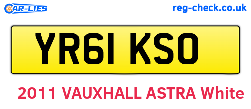 YR61KSO are the vehicle registration plates.