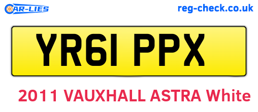 YR61PPX are the vehicle registration plates.