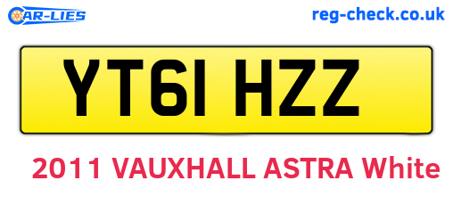 YT61HZZ are the vehicle registration plates.