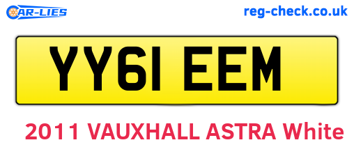 YY61EEM are the vehicle registration plates.