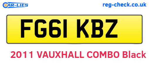 FG61KBZ are the vehicle registration plates.