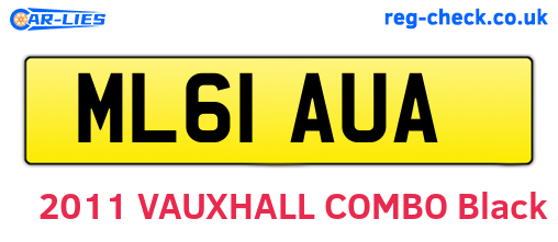 ML61AUA are the vehicle registration plates.