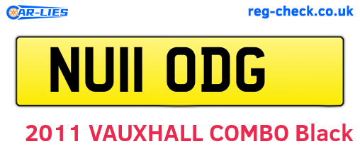 NU11ODG are the vehicle registration plates.