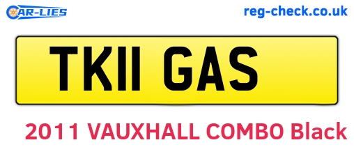 TK11GAS are the vehicle registration plates.