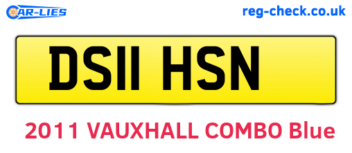 DS11HSN are the vehicle registration plates.