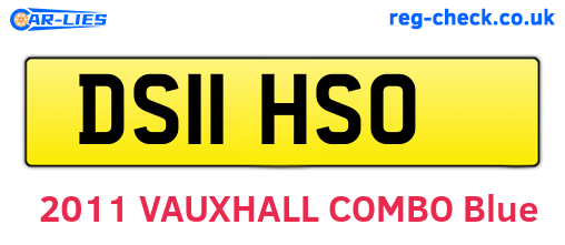DS11HSO are the vehicle registration plates.
