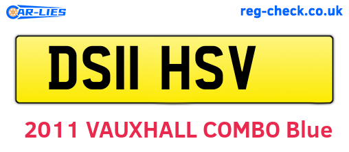 DS11HSV are the vehicle registration plates.