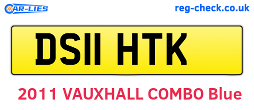 DS11HTK are the vehicle registration plates.
