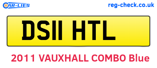 DS11HTL are the vehicle registration plates.