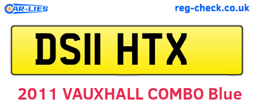 DS11HTX are the vehicle registration plates.