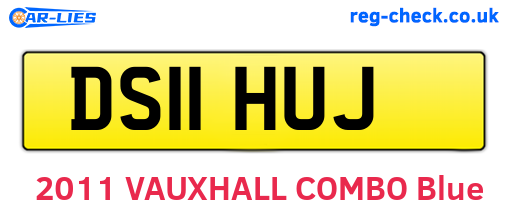 DS11HUJ are the vehicle registration plates.