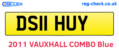 DS11HUY are the vehicle registration plates.