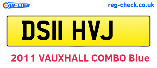 DS11HVJ are the vehicle registration plates.