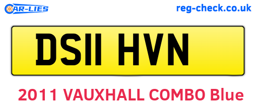 DS11HVN are the vehicle registration plates.